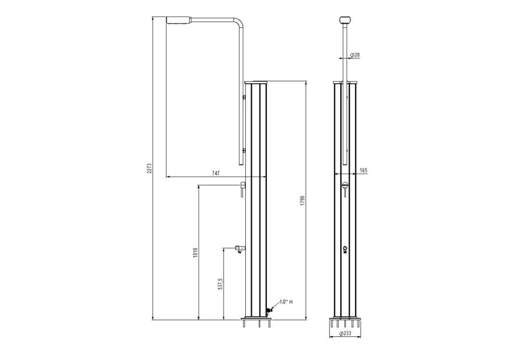AstralPool Rainbow Solar Buitendouche | Antraciet 4 AstralPool Rainbow Solar Buitendouche | Antraciet - Afbeelding 4