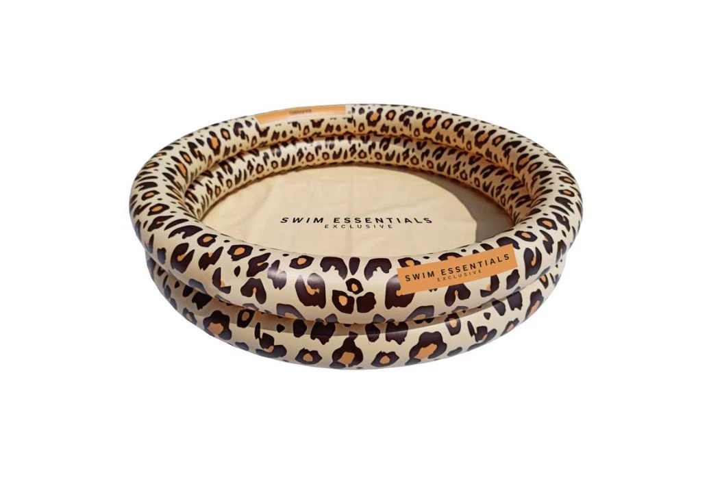 Swim Essentials Baby Zwembad Ø100 Cm | Beige Panterprint 1 Swim Essentials Baby Zwembad Ø100 Cm | Beige Panterprint