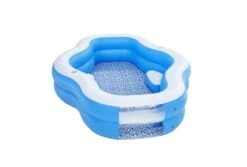 Bestway Splashview Opblaasbaar Zwembad | 270 X 198 X 51 Cm -Bestway Zwembaden Winkel bestway familiebad plusvorm splashview 270 voor aanzicht schuin