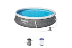 Bestway Fast Set Rotan Zwembad | Ø 396 X 84 Cm -Bestway Zwembaden Winkel bestway fast set rotan accesoires 1 1