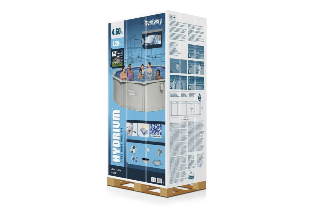 Bestway Hydrium Metalen Zwembad | Ø 460 X 120 Cm 9 Bestway Hydrium Metalen Zwembad | Ø 460 X 120 Cm - Afbeelding 9