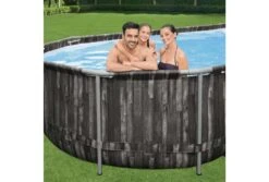 Bestway Power Steel Wood Zwembad | 610 X 366 X 122 Cm -Bestway Zwembaden Winkel bestway power steel hout zwembad 610 x 366 x 122 cm 3