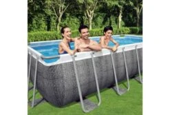 Bestway Power Steel Rotan Zwembad | 488 X 244 X 122 Cm -Bestway Zwembaden Winkel bestway power steel rotan 488 244 122 mensen 2