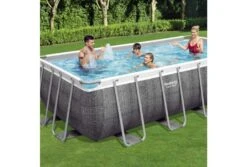 Bestway Power Steel Rotan Zwembad | 488 X 244 X 122 Cm -Bestway Zwembaden Winkel bestway power steel rotan 488 244 122 mensen