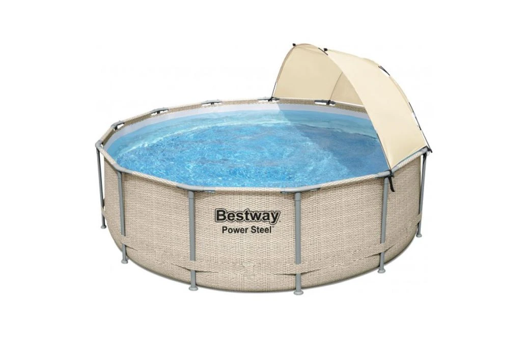 Bestway Power Steel Rotan Zwembad | Ø 396 X 107 Cm 1 Bestway Power Steel Rotan Zwembad | Ø 396 X 107 Cm