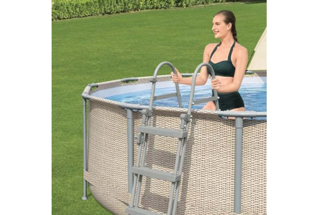 Bestway Power Steel Rotan Zwembad | Ø 396 X 107 Cm 4 Bestway Power Steel Rotan Zwembad | Ø 396 X 107 Cm - Afbeelding 4