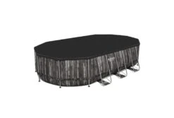 Bestway Power Steel Wood Zwembad | 610 X 366 X 122 Cm -Bestway Zwembaden Winkel bestway power steel rotan zwembad 610 x 366 x 122 cover