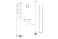 Caprea RVS Douchekop En Inbouwkraan -Bestway Zwembaden Winkel detail caprea rvs douchekop