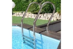 GRE Gré Houten Zwembad Loire | 305 X 305 X 119 Cm -Bestway Zwembaden Winkel gr houten zwembad loire rvs binnentrap 3 1