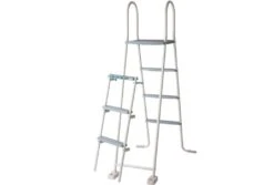 GRE Gré Stalenwand Zwembad Rond Kea | Ø 460 X 120 Cm 11 GRE Gré Stalenwand Zwembad Rond Kea | Ø 460 X 120 Cm -Bestway Zwembaden Winkel gre trap metalen zwembad