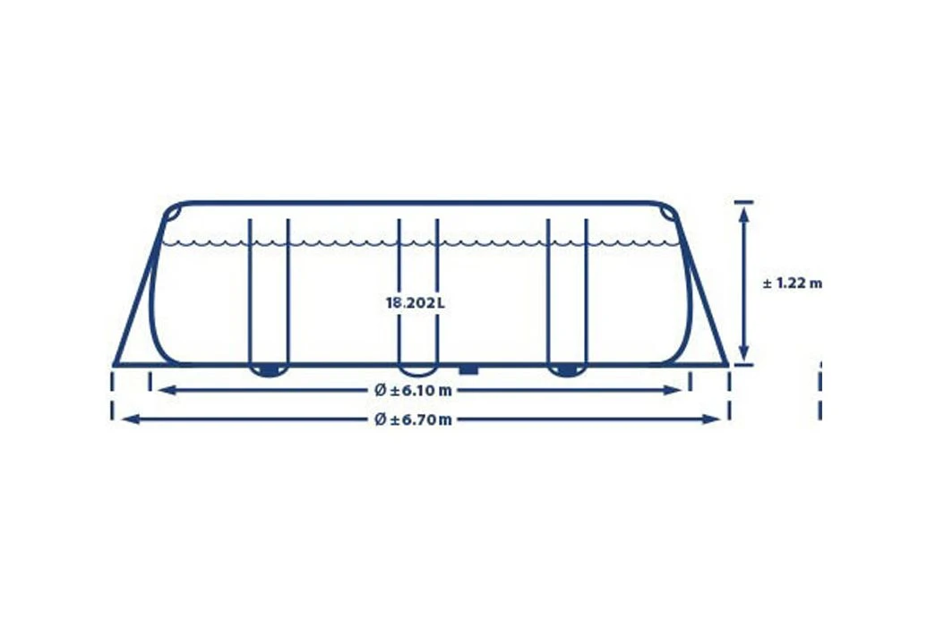 Intex Prism Frame Zwembad | 610 X 305 X 122cm Complete Set 4 Intex Prism Frame Zwembad | 610 X 305 X 122cm Complete Set - Afbeelding 4