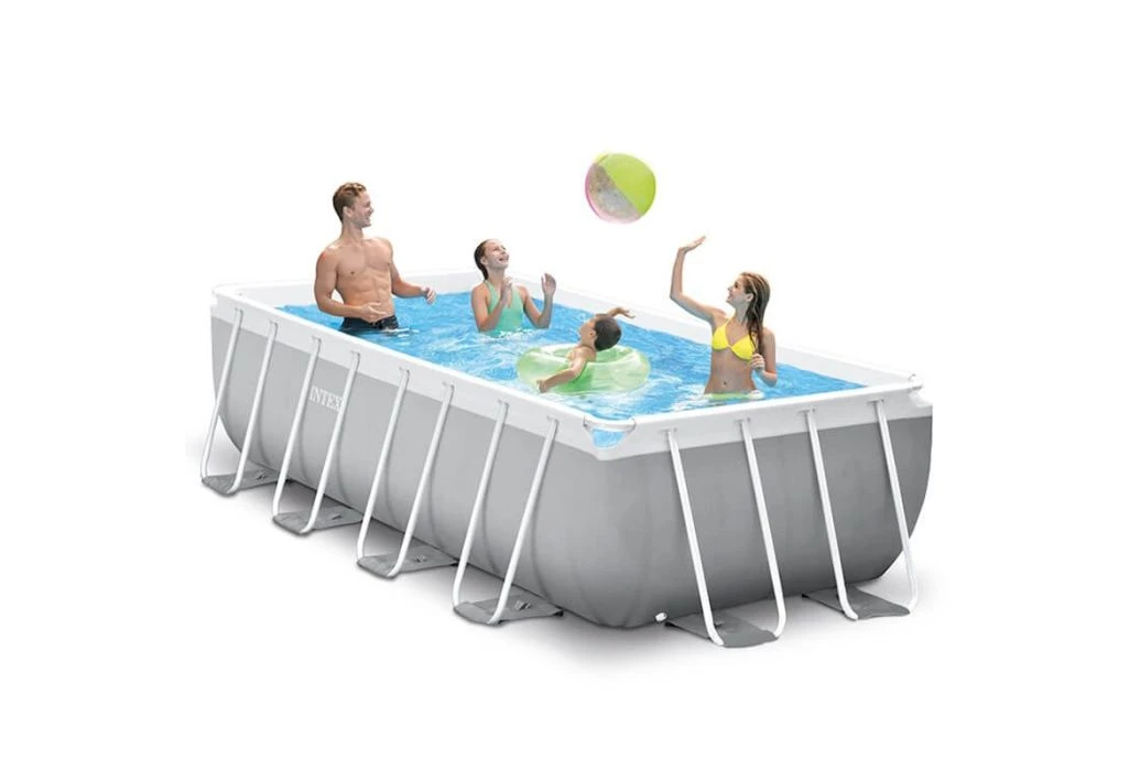 Intex Prism Frame Zwembad | 400 X 200 X 100cm Met Pomp En Trap 2 Intex Prism Frame Zwembad | 400 X 200 X 100cm Met Pomp En Trap - Afbeelding 2