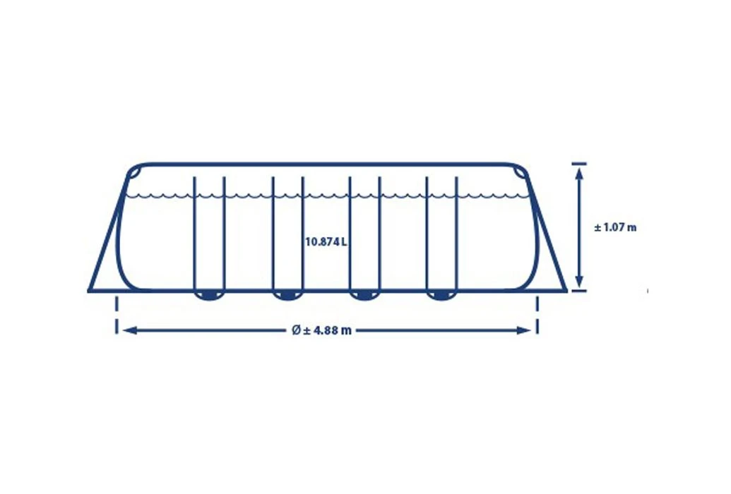 Intex Prism Frame Zwembad | 488 X 244 X 107cm Complete Set 3 Intex Prism Frame Zwembad | 488 X 244 X 107cm Complete Set - Afbeelding 3