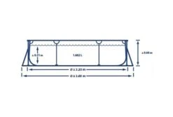Intex Zwembad Metal Frame | 220 X 150 X 60cm -Bestway Zwembaden Winkel intex zwembad metal frame 220 x 150 x 60cm afmetingen breed