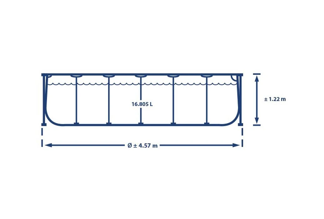 Intex Zwembad Metal Frame | 457 X 122cm Complete Set 2 Intex Zwembad Metal Frame | 457 X 122cm Complete Set - Afbeelding 2