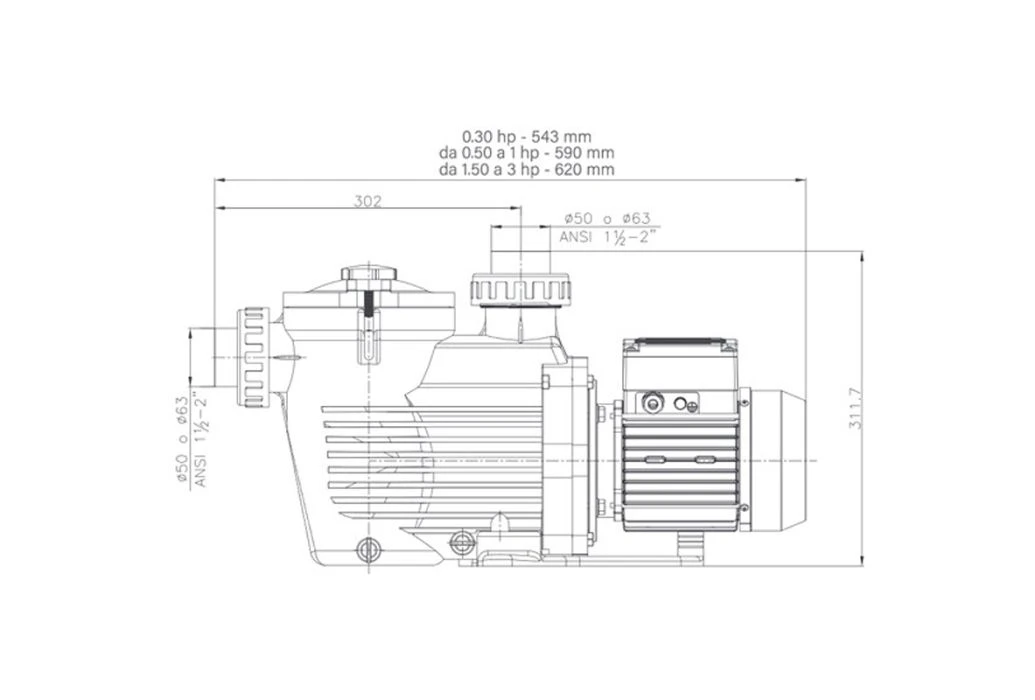 Kripsol KS Evo 150 Zwembadpomp | 22 M³/uur 3 Kripsol KS Evo 150 Zwembadpomp | 22 M³/uur - Afbeelding 3