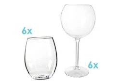 Kunststof Cocktailglazenpakket Rose | 12 Stuks