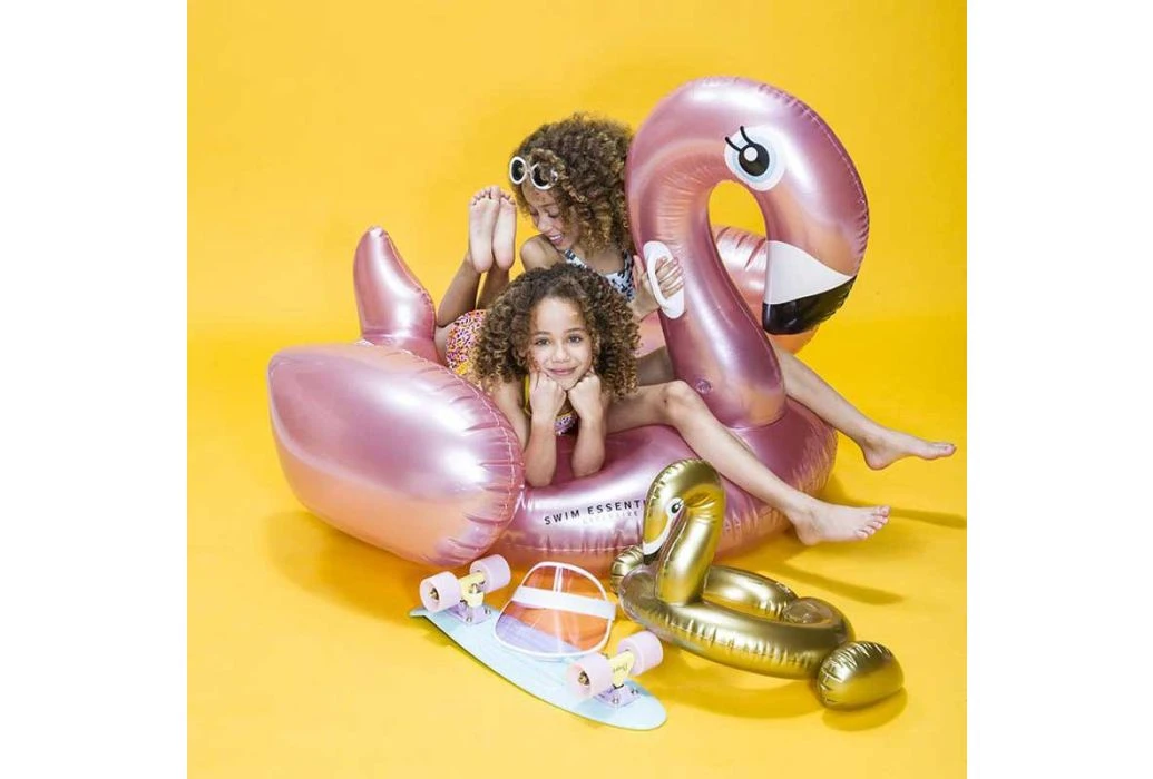 Swim Essentials Rosé Gouden Flamingo Ride-on Luchtbed 2 Swim Essentials Rosé Gouden Flamingo Ride-on Luchtbed - Afbeelding 2