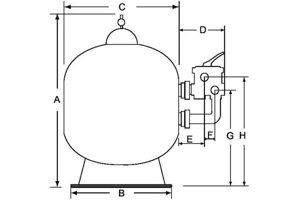 Pentair Triton TR-100 Zandfilter Side Mount | 22 M³/u 2 Pentair Triton TR-100 Zandfilter Side Mount | 22 M³/u - Afbeelding 2