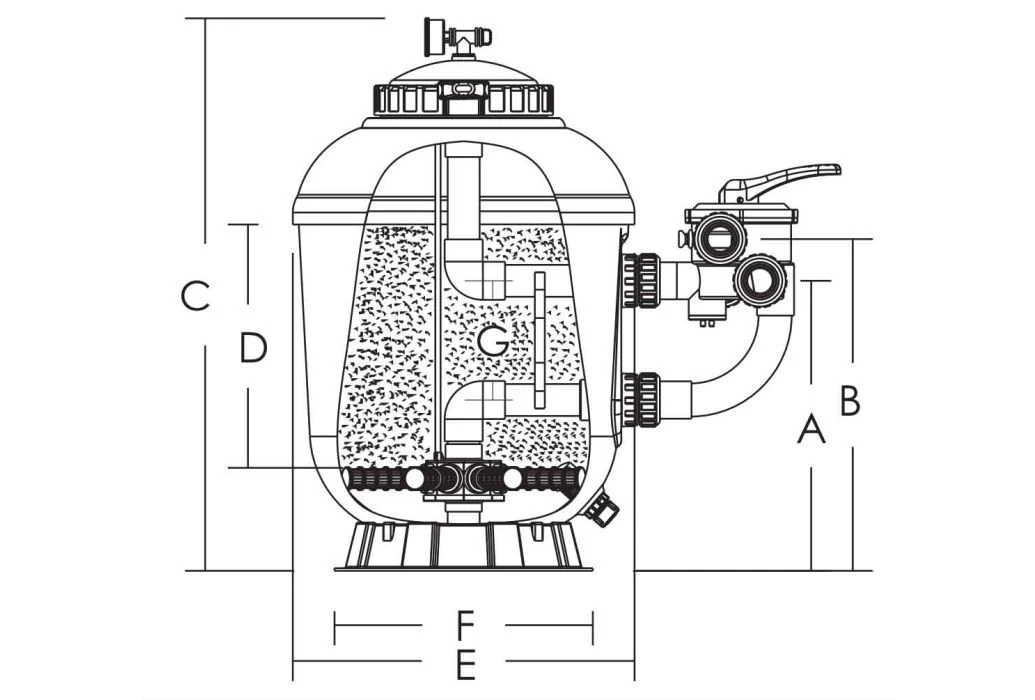 Emaux Zandfilter SMG 750 | 22 M³/u 3 Emaux Zandfilter SMG 750 | 22 M³/u - Afbeelding 3
