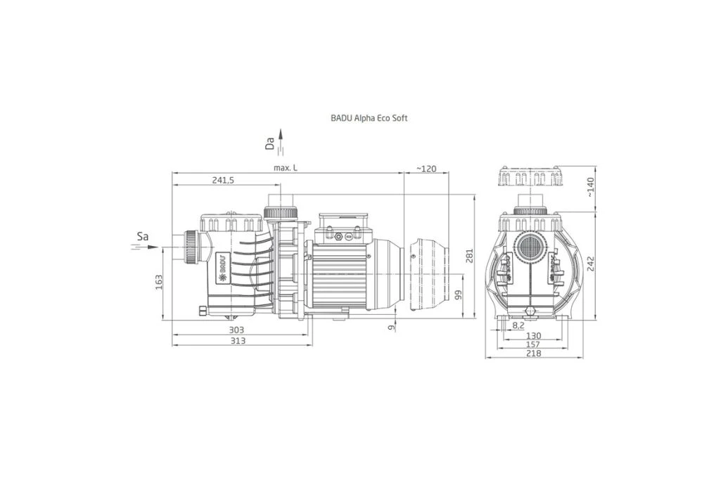 Speck Badu Alpha Eco Soft Variabele Zwembadpomp | 15,5 M³/u 3 Speck Badu Alpha Eco Soft Variabele Zwembadpomp | 15,5 M³/u - Afbeelding 3