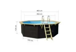 Trend Pool Houten Zwembad Antraciet | Ø 400 X 124 Cm -Bestway Zwembaden Winkel trend pool houten zwembad antraciet 400 x 124 cm afmetingen