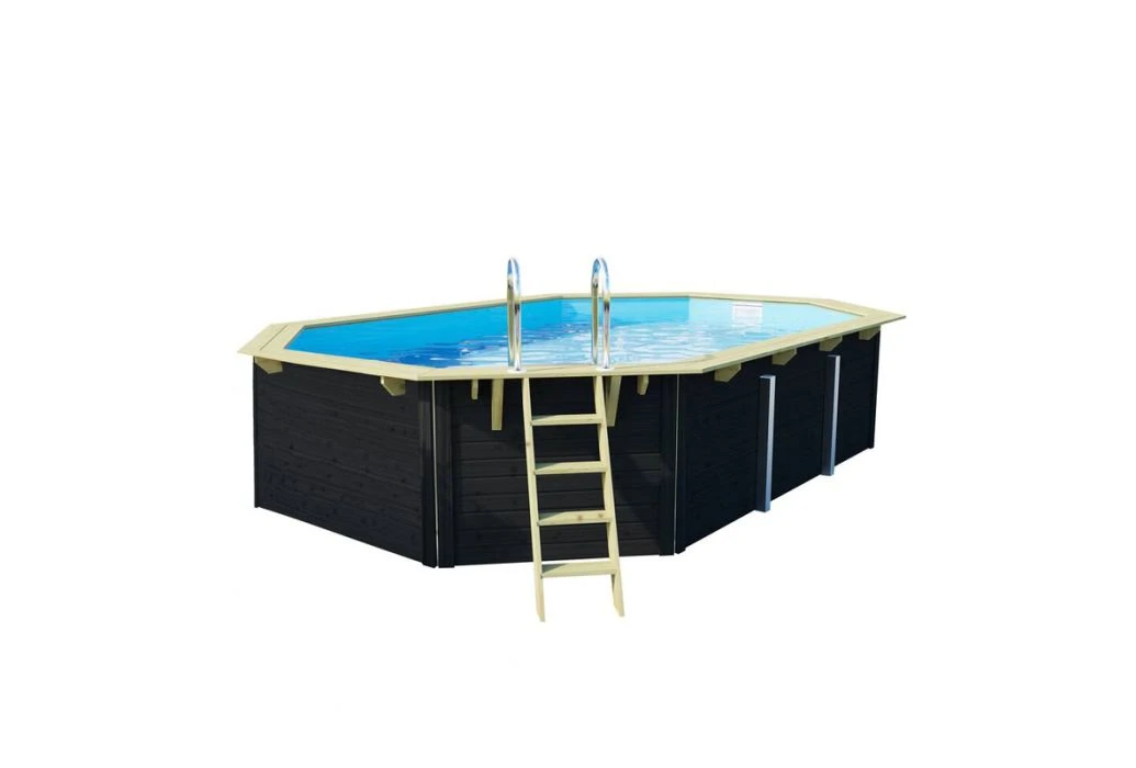 Trend Pool Houten Zwembad Antraciet | 610 X 400 X 124 Cm 1 Trend Pool Houten Zwembad Antraciet | 610 X 400 X 124 Cm